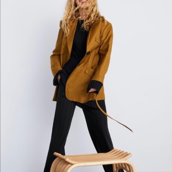 Zara Jackets & Blazers - Zara Belted Oversized Blazer Jacket Brown Size XS